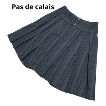 Pas de calais 파드칼레 스커트 블랙 플리츠 LL