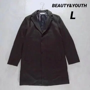 [ 뷰티앤유스 ] 솔리드 120S 멜톤 체스터 코트 L 블랙
