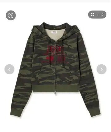 aeae WEB LOGO CROP HOOD ZIP UP