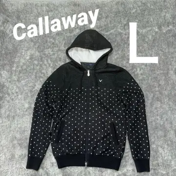 캘러웨이 방풍 풀 집업 니트 후드티 여성용 L 블랙