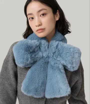 Casselini 캐세리니 리본 티펫 머플러 블루