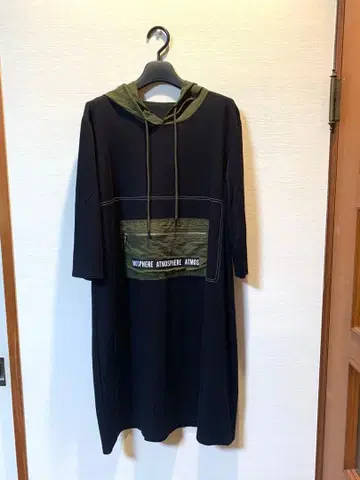 세련된 후드 원피스 7부 소매 롱 튜닉