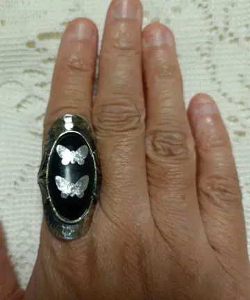 나비 모던 망치 반지