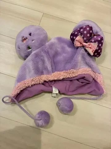 디즈니 팬캡 보라색 퍼플 리본