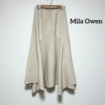 Mila Owen 절개 디자인 본딩 플레어 스커트 S