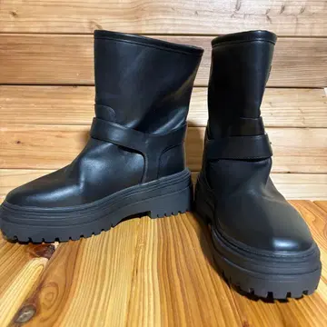 mystic 통굽 블랙 워크 부츠 23cm 엔지니어 부츠