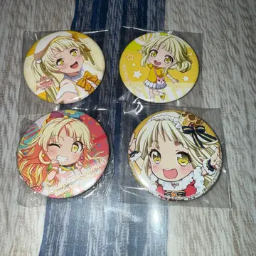 뱅드림 캔뱃지 츠루마키 코코로 4개 세트