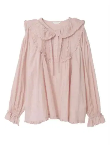 핑크하우스 토끼 귀 후드 부착 로운 블라우스