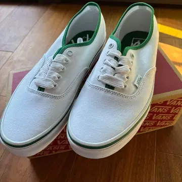 [ 새상품 ] VANS Authentic 화이트 x 그린 26.5cm