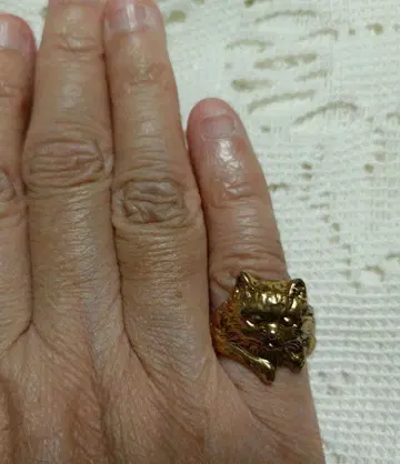 골드 컬러 고양이 반지