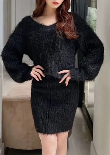 RESEXXY 블랙 니트 원피스