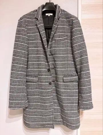 [ 새상품급 ] imp 하운드투스 체크 체스터 코트 (남성용)