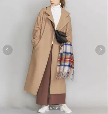 BEAUTY&YOUTH 멜톤 스탠드 카라 벨트 코트