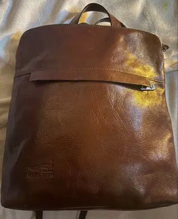 마르타 폰티 브라운 가죽 백팩