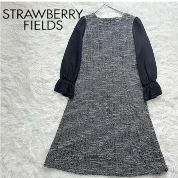 STRAWBERRY FIELDS 트위드 도킹 원피스 세레모니