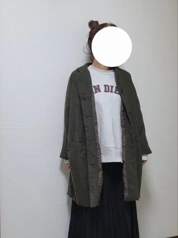 [ 새상품급 ] tumugu 코트 올리브색