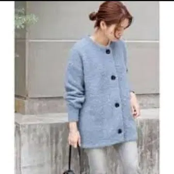 저널 스탠다드 알파카 샤기 니트 가디건