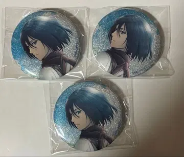 진격의 거인 미카사 라메키라 캔뱃지 3개 세트