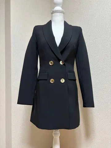 ZARA 블랙 더블 브레스트 테일러드 자켓