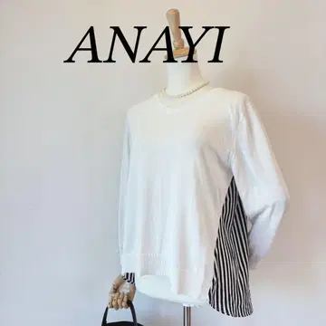 아나이 ANAYI 정가 29,000원 도킹 상의 화이트 스트라이프