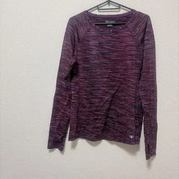 챔피온 [ M ] 긴팔 티셔츠 퍼플 계열