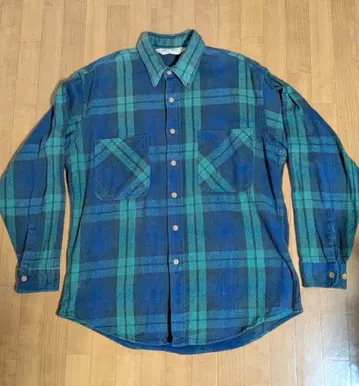 BIG MAC 80s~90s 플란넬 셔츠 그린 네이비 체크 셔츠