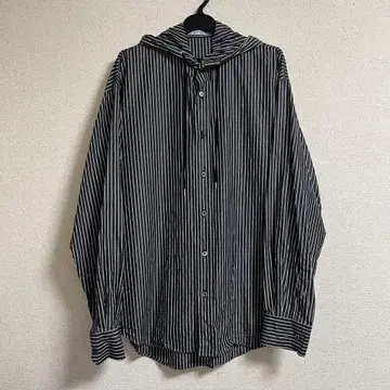 새상품급 JOHNLAWRENCESULLIVAN 스트라이프 후드 긴팔 셔츠