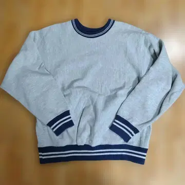 CAMBER 90s USA제 리브 라인 그레이 맨투맨 리버스 위브