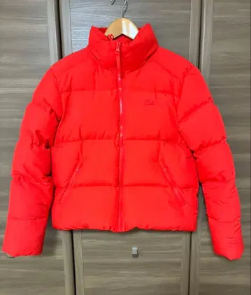 라코스테 오렌지 다운 자켓 사이즈 36 거의 새상품 새상품급