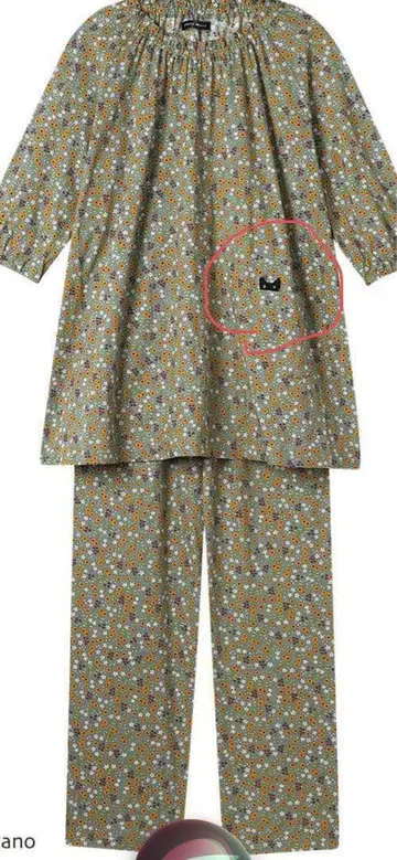 와코루 마타노 아츠코 룸웨어 꽃무늬 파자마