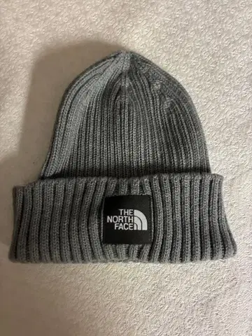 North face 니트 모자 비니 그레이