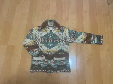 기하학 패턴 니트 자켓