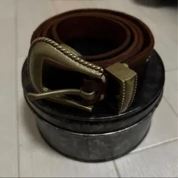 빈티지 웍스 웨스턴 가죽 벨트 차심