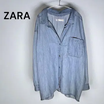 ZARA 해외 코튼 린넨 오버 사이즈 바지 셔츠 M 사이즈