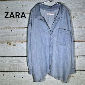 ZARA 해외 코튼 린넨 오버 사이즈 바지 셔츠 M 사이즈
