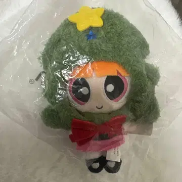 파워퍼프걸스 크리스마스 트리 봉제 인형 키링 새상품