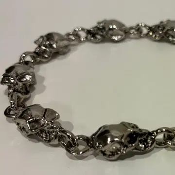 실버 액세서리 스컬 팔찌 925