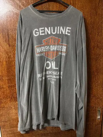 할리데이비슨 그레이 긴팔 셔츠