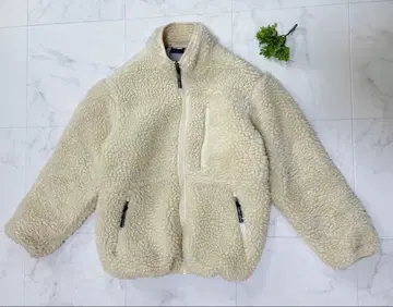 새상품급 FIRST DOWN 보아 블루종 점퍼 아이보리 로고