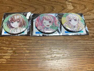 덤 포함 걸파 캔 배지 마루야마 아야 & 야마토 마야 & 시라사기 치사토