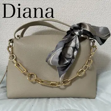 Diana 다이애나 천연 가죽 베이지 핸드백 체인 스트랩