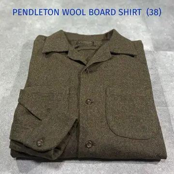 [미사용품급] 펜들턴 보드 셔츠 울 셔츠 오픈 카라 박스 핏