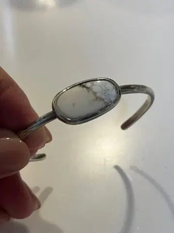 accessories mau 실버 뱅글 (화이트 버팔로)