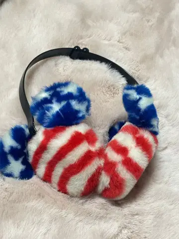 디즈니 귀마개 귀도리 아메리칸 패턴