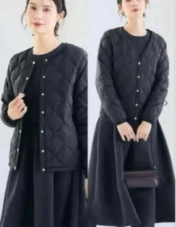 [ M 사이즈 ] coca 워셔블 골드 버튼 이너 자켓 블랙