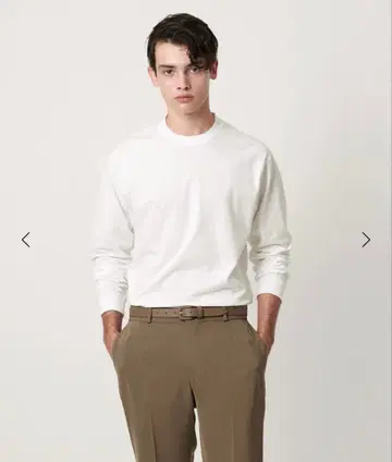 유나이티드 애로우즈 오가닉 코튼 크루넥 롱 T Msize