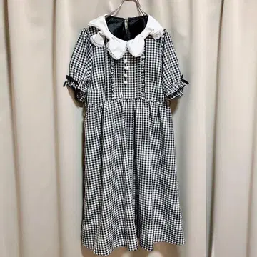 Dearly 더블 리본 깅엄 체크 원피스 3L 디어마이러브