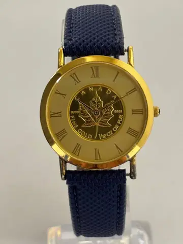 금화 메이플 리프 코인 1/10온스 손목시계 케이스 925 실버