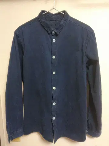 MITTAN SH-40 실크 견직 고밀도 셔츠 남색x황금꽃