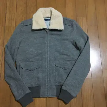 양모 탈부착 가능 랄프 로렌 블루종 점퍼 그레이 울